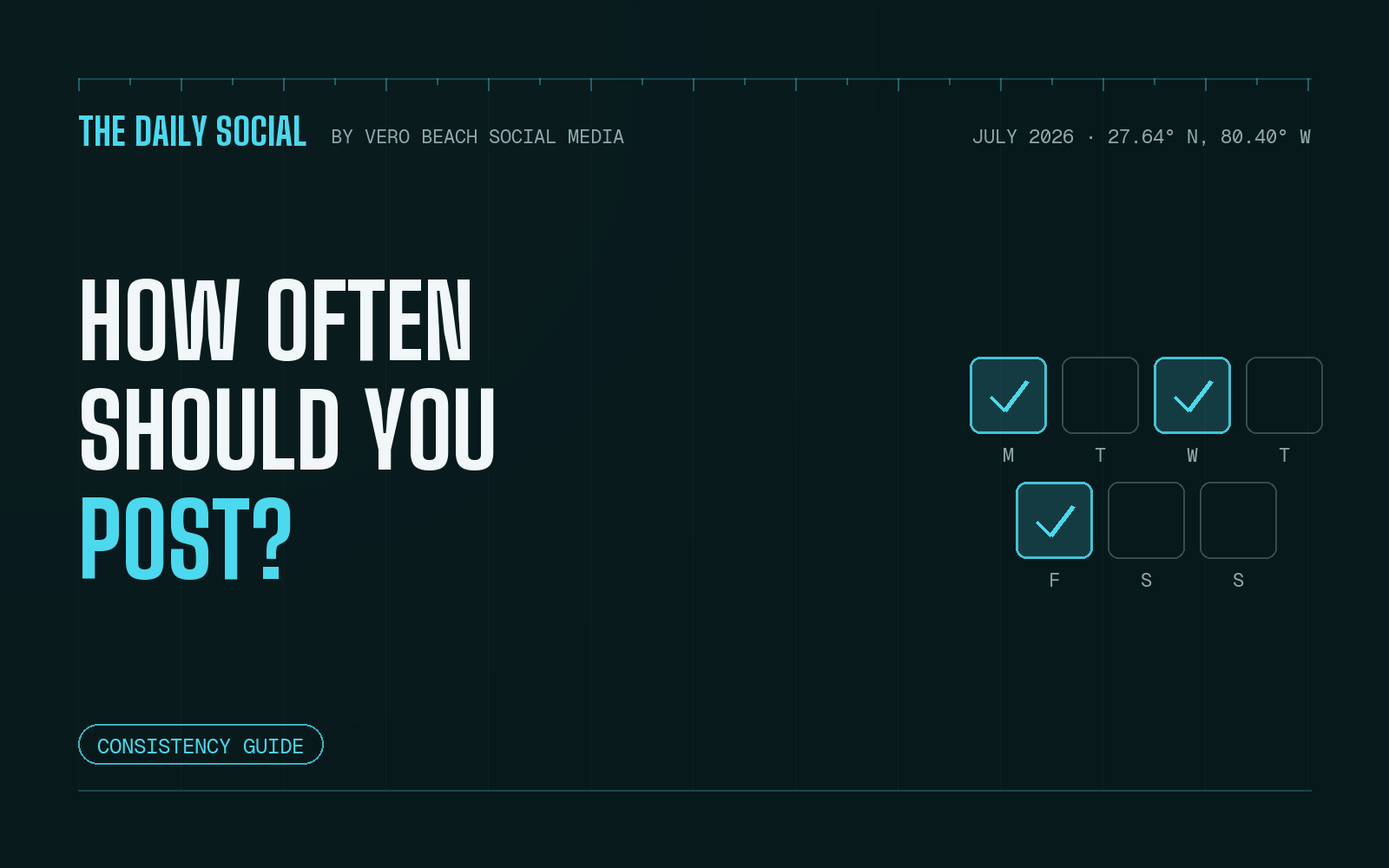 The Daily Social cover: how often your business should post, with a weekly posting checklist
