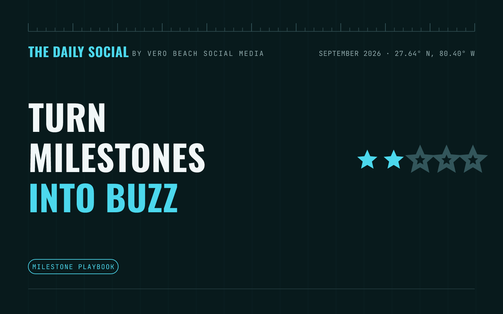 The Daily Social branded cover: How to Celebrate Business Milestones and Anniversaries on Social Media, by Vero Beach Social Media