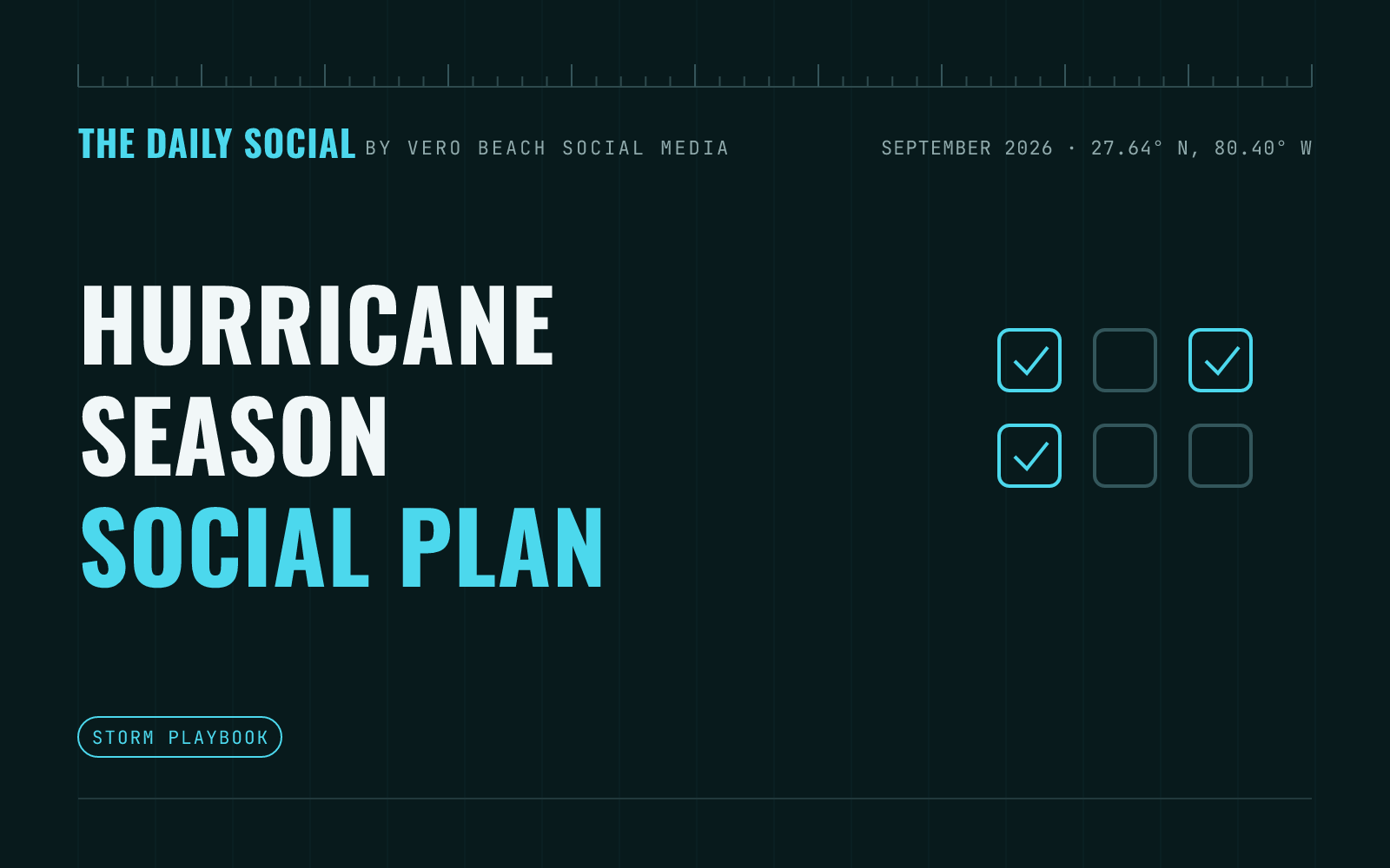 The Daily Social branded cover: How to Keep Customers Informed on Social Media During Hurricane Season, by Vero Beach Social Media