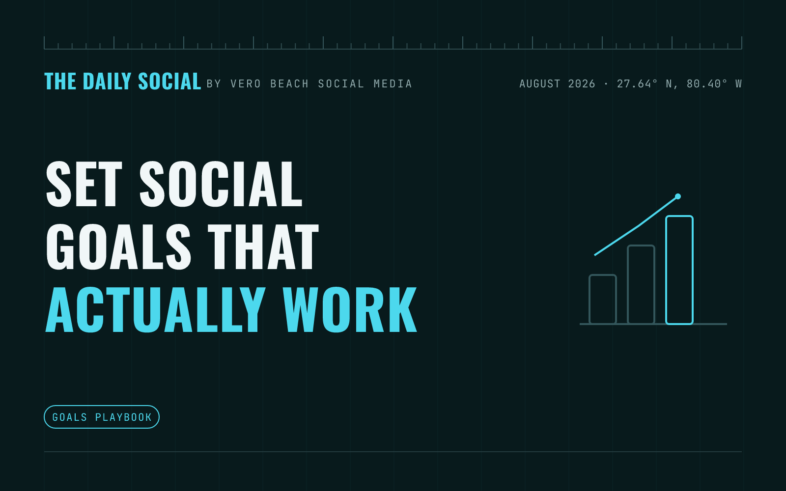 The Daily Social branded cover: how to set social media goals that actually grow your small business, by Vero Beach Social Media