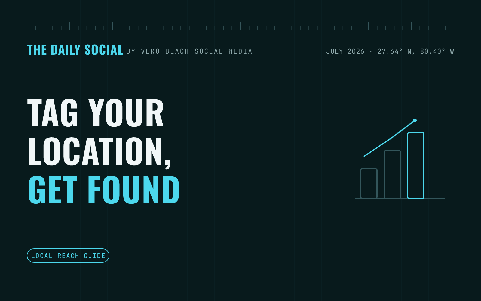 The Daily Social branded cover: How to Use Location Tags and Geotags to Reach More Local Customers, by Vero Beach Social Media